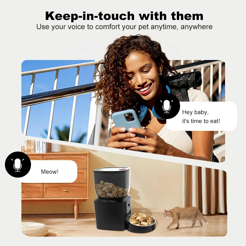 Omnifeed 8l/34 cups Automatic feeder with 1080p Camera