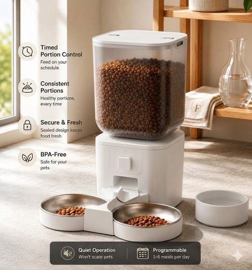 Omnifeed 8l/34 cups Automatic feeder with 1080p Camera