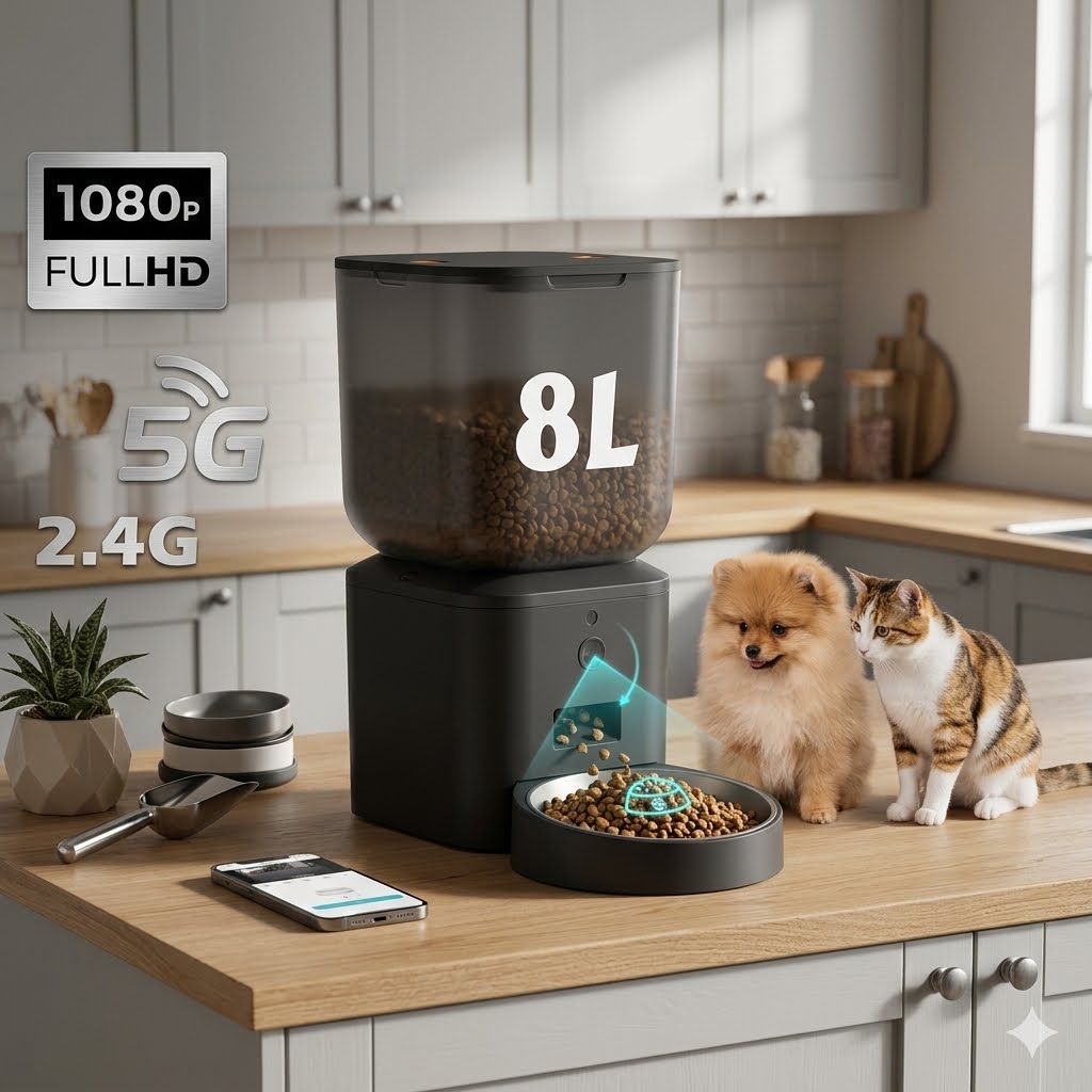 OmniFeed 8L/34 Cups Automatic Feeder With 1080p Camera